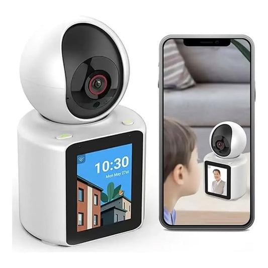 Cámara de seguridad WiFi con pantalla