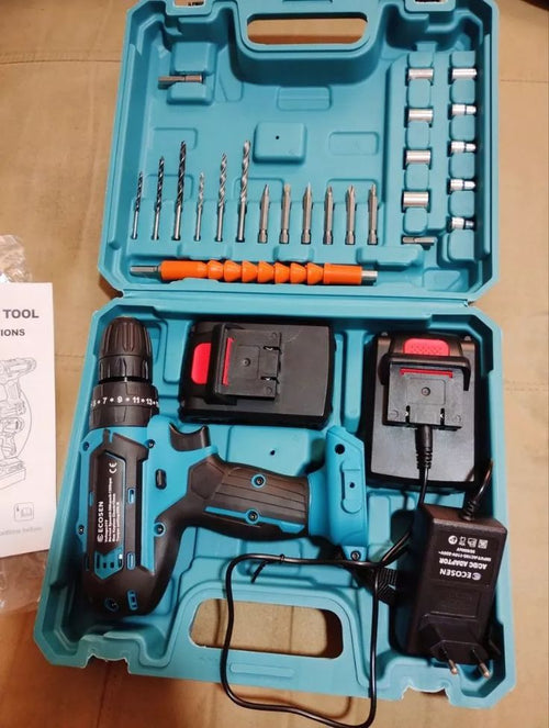 Taladro y atornillador inalámbrico con kit